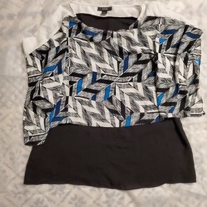 Black geometric blouse
